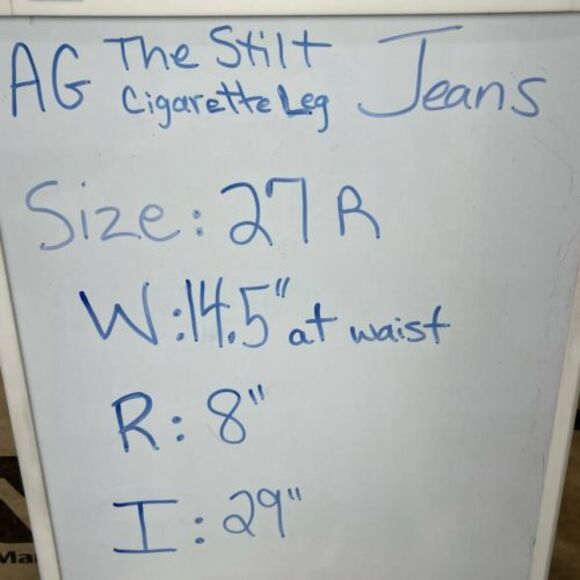 AG Adriano Goldschmied The Stilt Cigarette Leg Dark Wash Denim Jeans Women's 27R - Picture 10 of 10